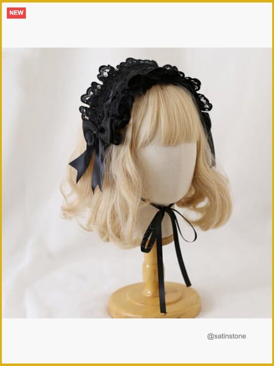 Lace Gothic Maid Headband Lolita Cosplay Hair Accessory